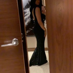 Black elegant studded dress